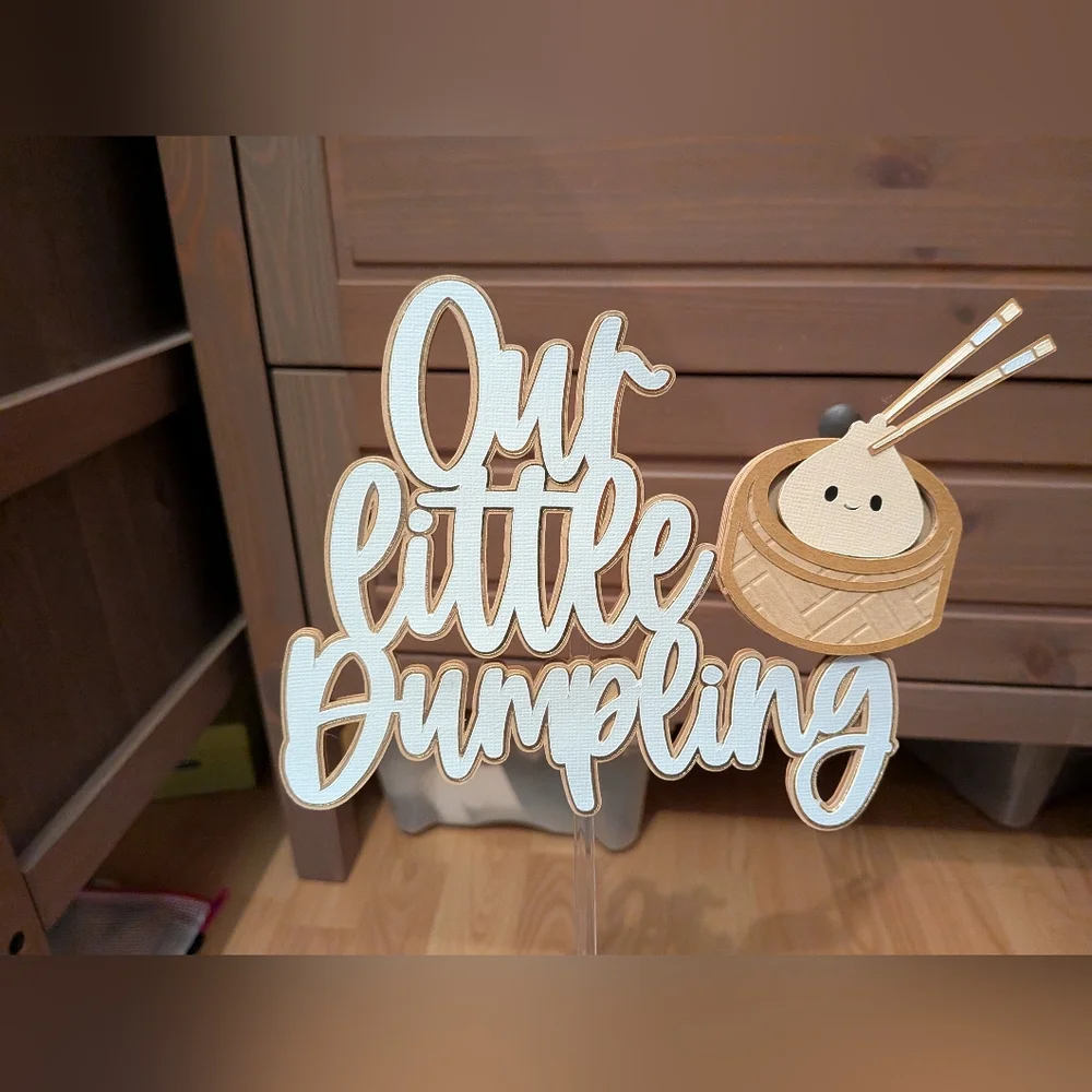 Our Little Dumpling Cake Topper